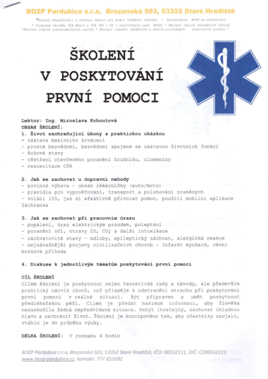 First aid training